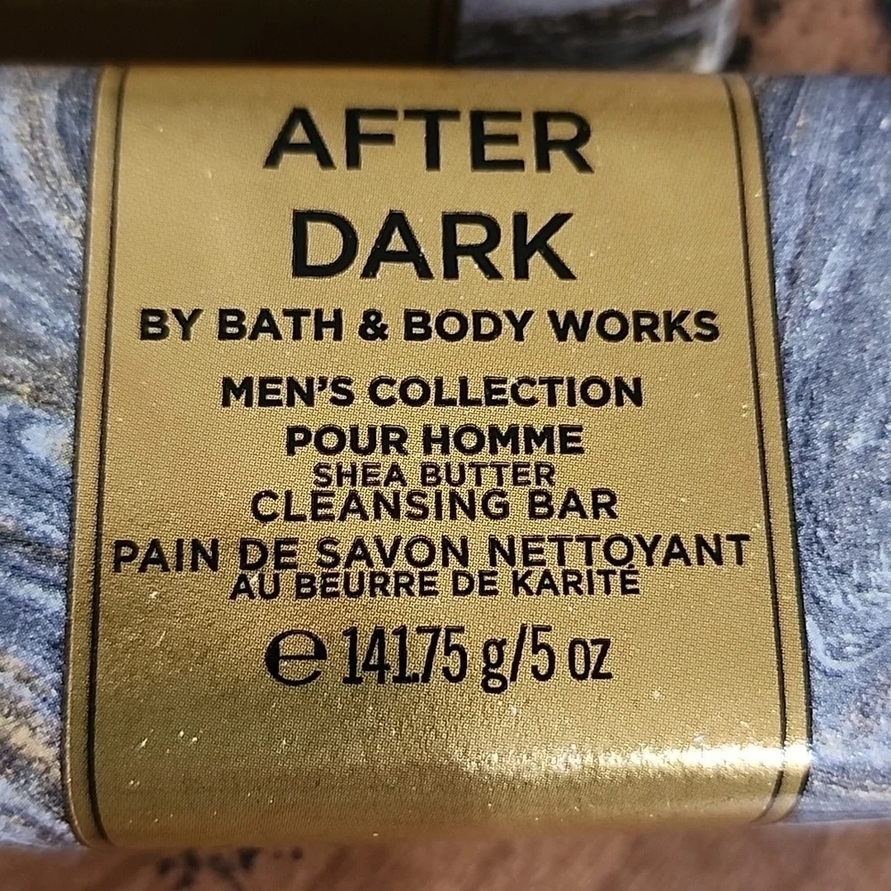 Bath & Body Works Men's Collection After Dark Shea Butter Bar Soap 5oz. 2 Pack